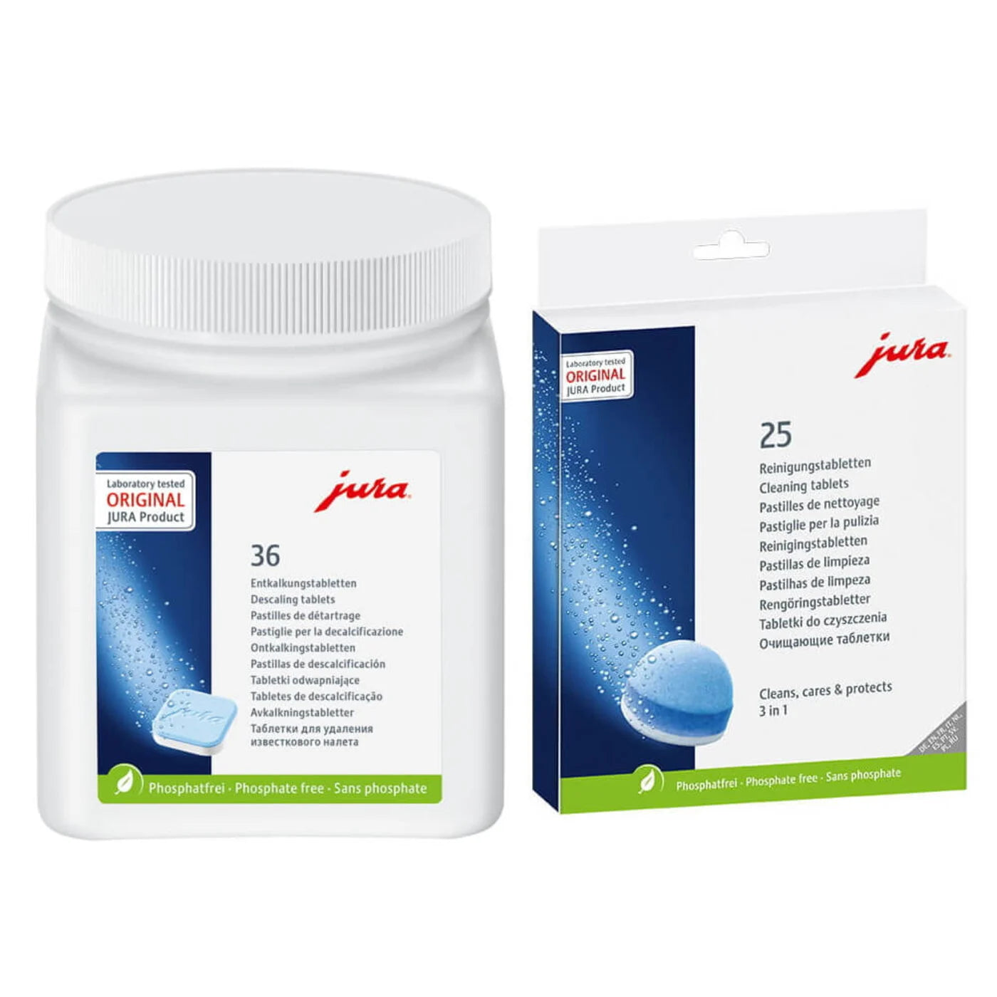 JURA Ontkalkingstabletten 36st + JURA reinigingstabletten 25st - Bundel
