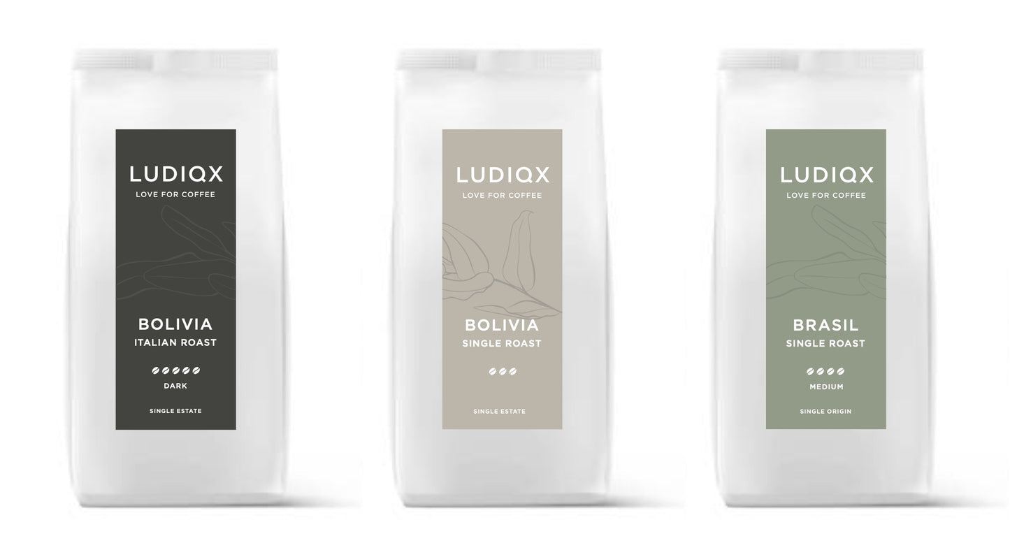 LUDIQX Proefpakket Koffiebonen: 3x 1000gram