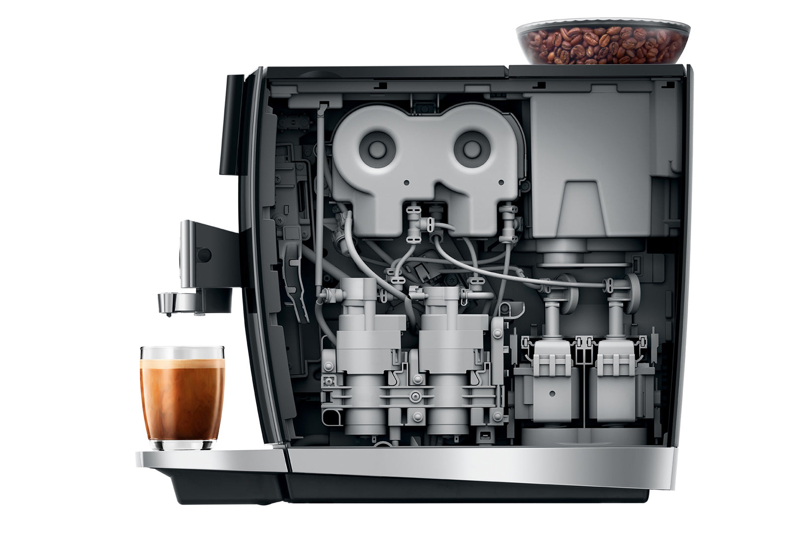 Video laden: Deze technologie zorgt ervoor dat het maximale aroma uit de koffiebonen wordt gehaald. De versgemalen koffie wordt voor het koffie zetten besprenkeld met water. Dit zorgt ervoor de koffie gaat opwellen of bloomen. Met een mooie gelijkmatige extractie tot gevolg.