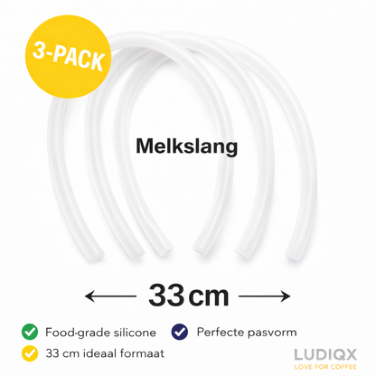 Melkslang 33 cm voor JURA, Nivona, Philips, Bosch & Melitta – Siliconen Cappuccino Slang – Universeel