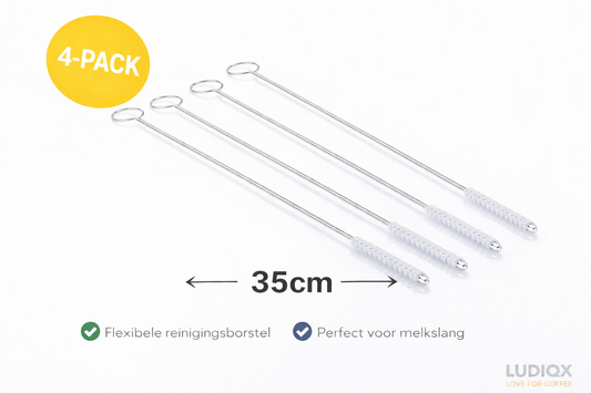Reinigingsborstels voor koffie-uitloop en melkslang - koffiemachine en espressomachine